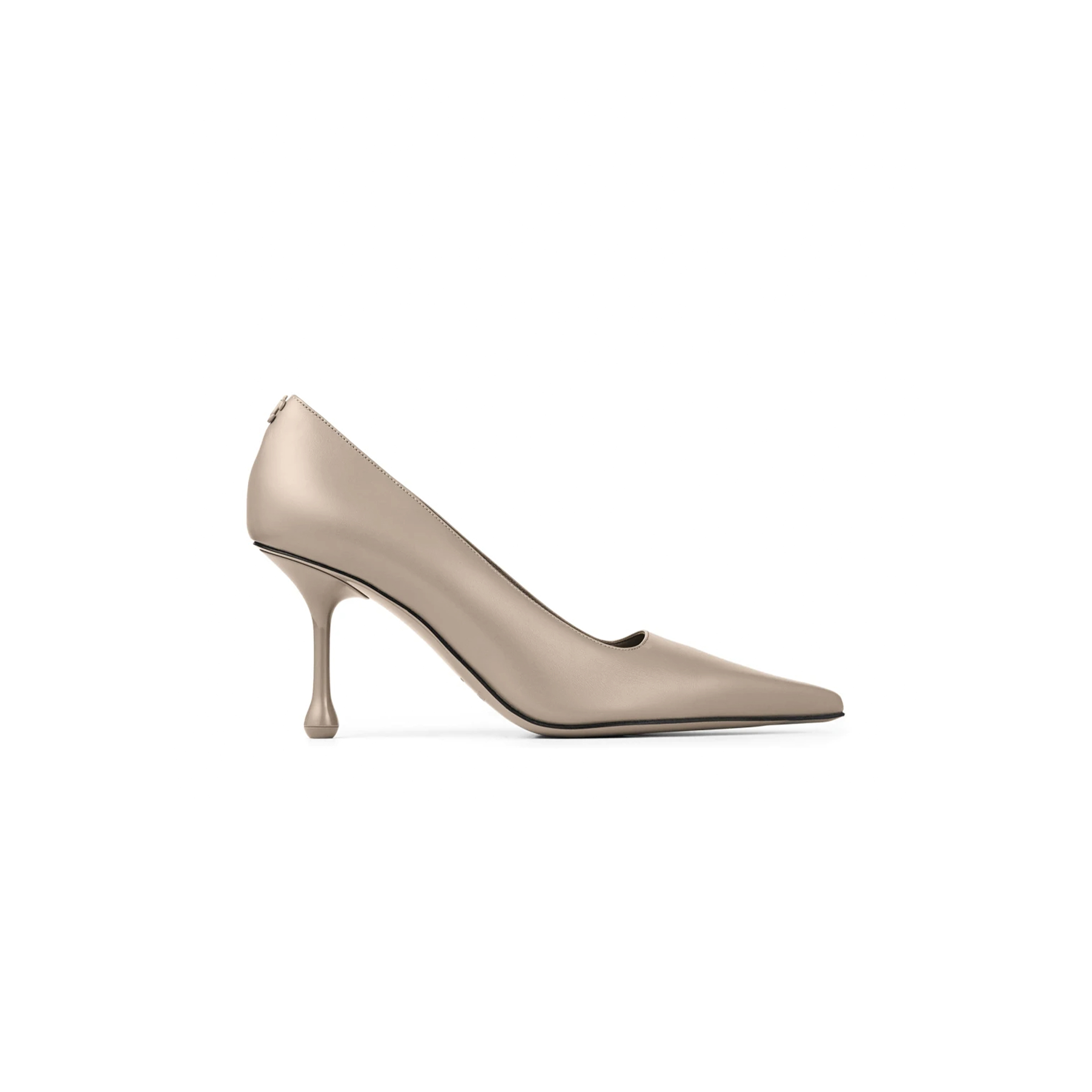 Ji*y Ch* ixia 80 taupe leather pumps ixia80clf